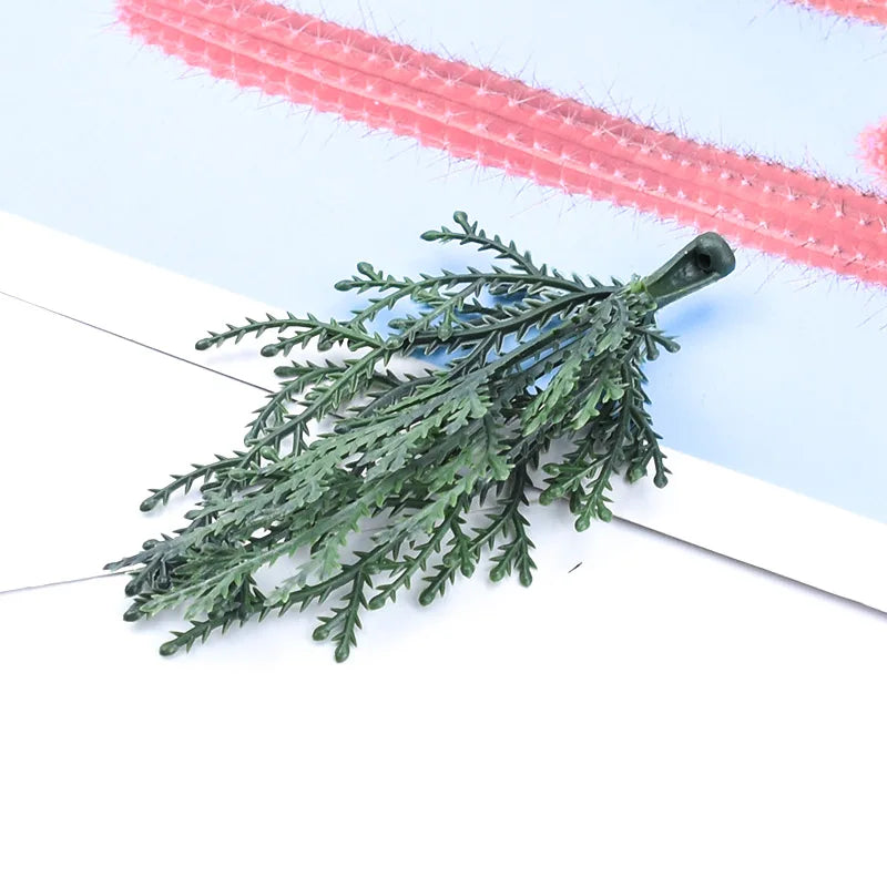 10 Pieces Artificial Leaves Greenery Home Decoration Accessories Christmas Wedding Diy Potted Plants Scrapbooking Gift Candy Box