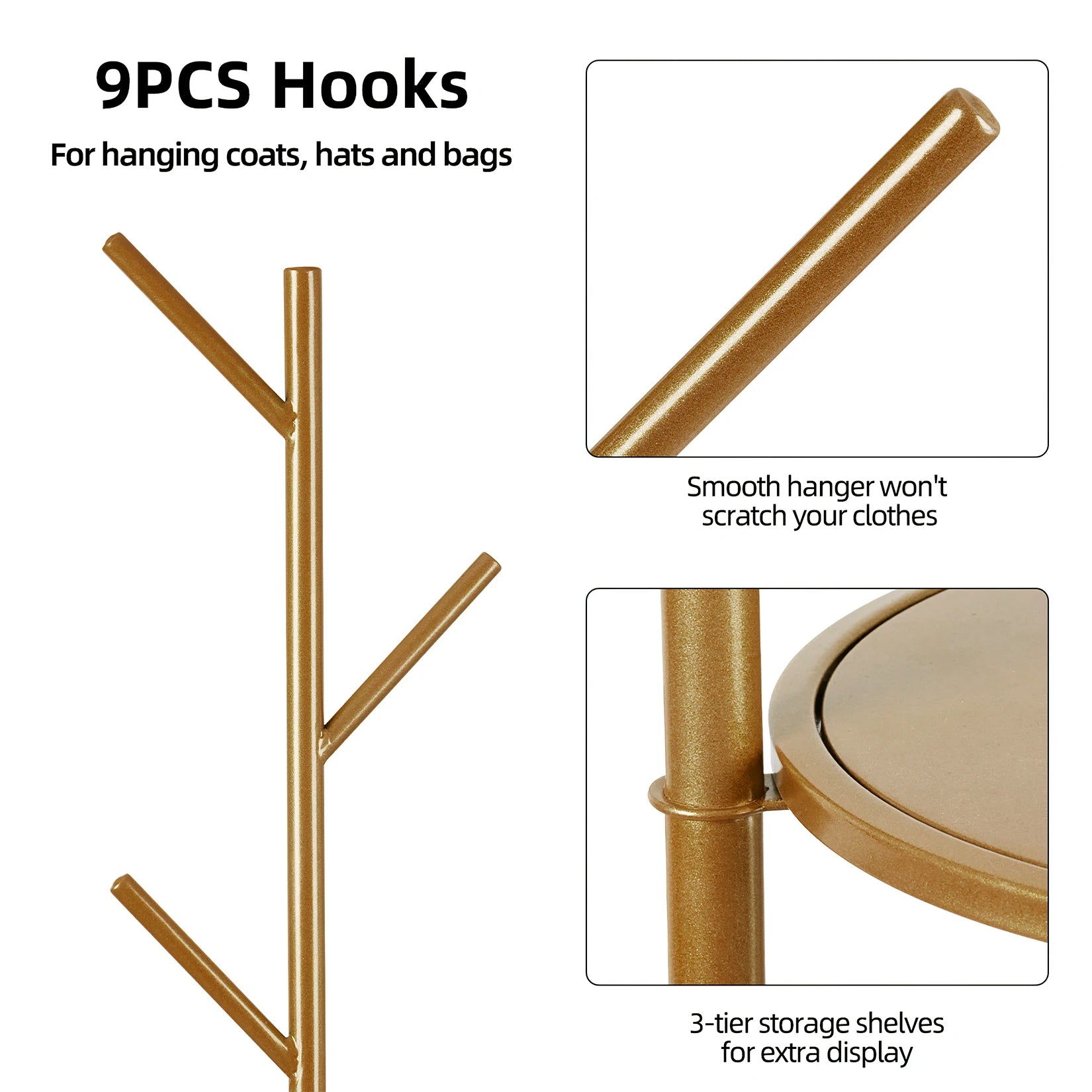 Heavy Duty Marble Coat Rack (Gold)

Elegant tall clothes rack with a marble base.
Strong, durable, and perfect for bedroom or office organization.

💶 Price: €39.99 – €49.99
