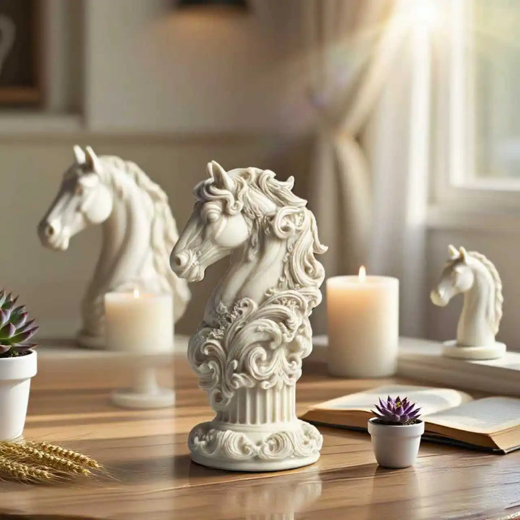 3D Exquisite Horse Head Silicone Mold for DIY Aromatherapy Candle Making Creative Home Decor Craft Mould for Resin Soap