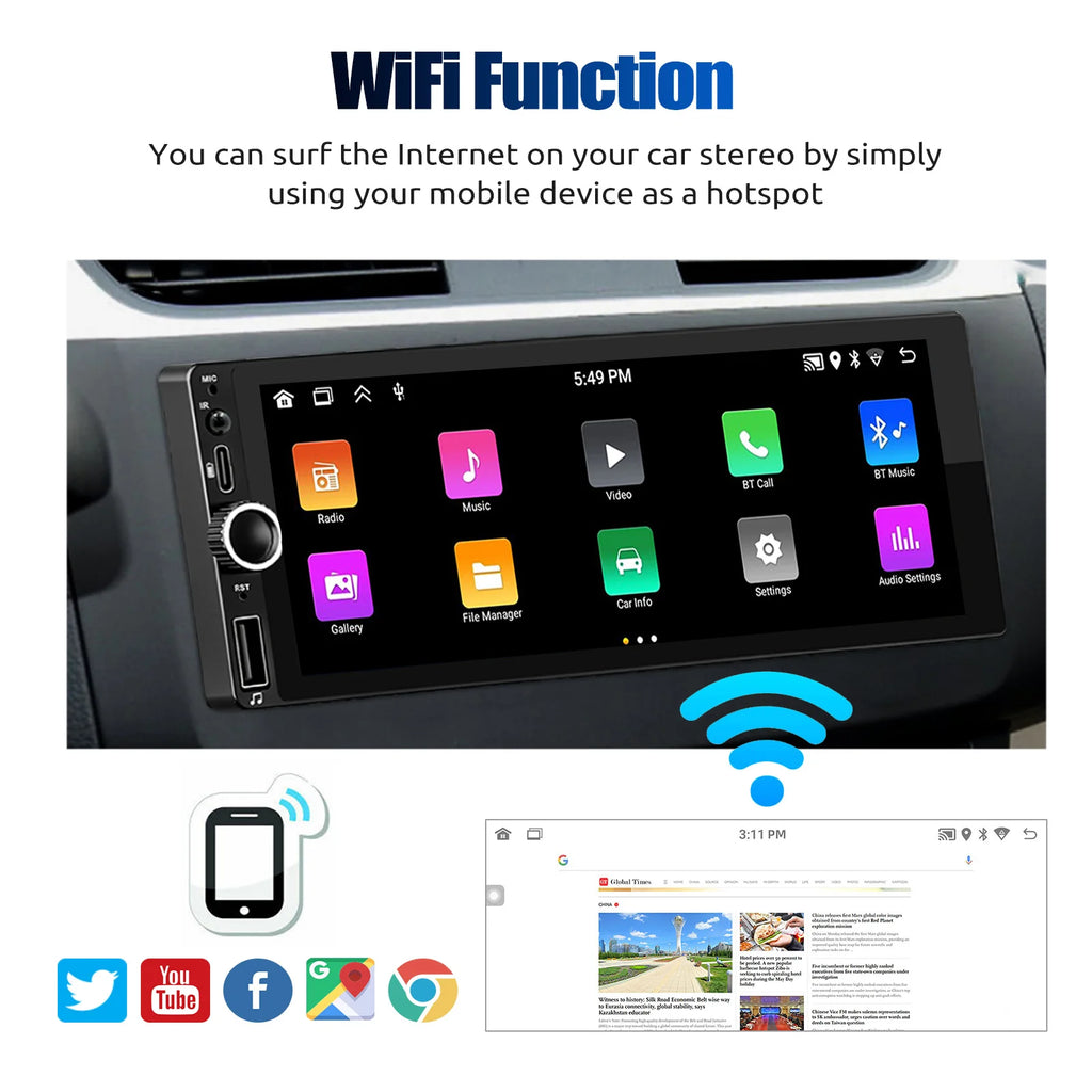 ESSGOO Android Car Stereo (6.86")

🚗 Smart car stereo with Android 14, Bluetooth, CarPlay & GPS. Big screen for smooth navigation.
💶 €129.99 – €159.99