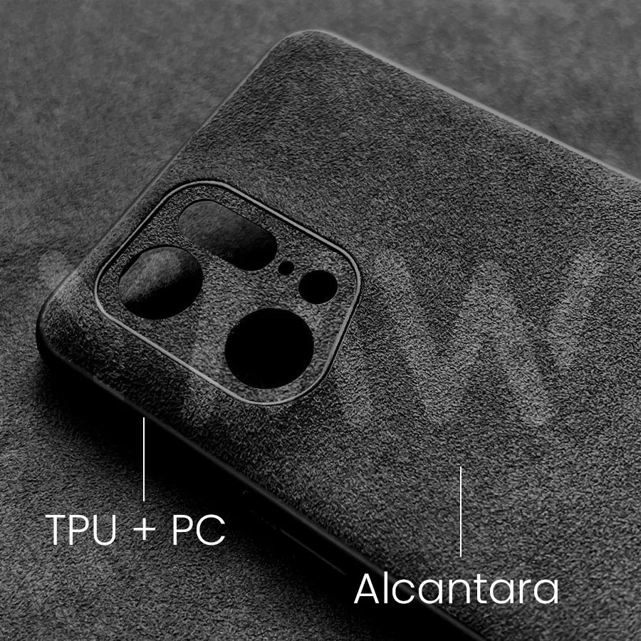 ALCANTARA Case for OPPO Find X6 Pro X5 5G Luxury Supercar Interior Same Artificial Leather Business Phone Cases Cover