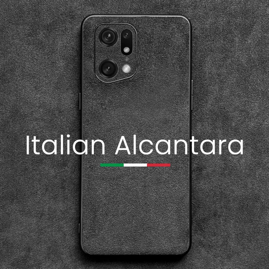 ALCANTARA Case for OPPO Find X6 Pro X5 5G Luxury Supercar Interior Same Artificial Leather Business Phone Cases Cover