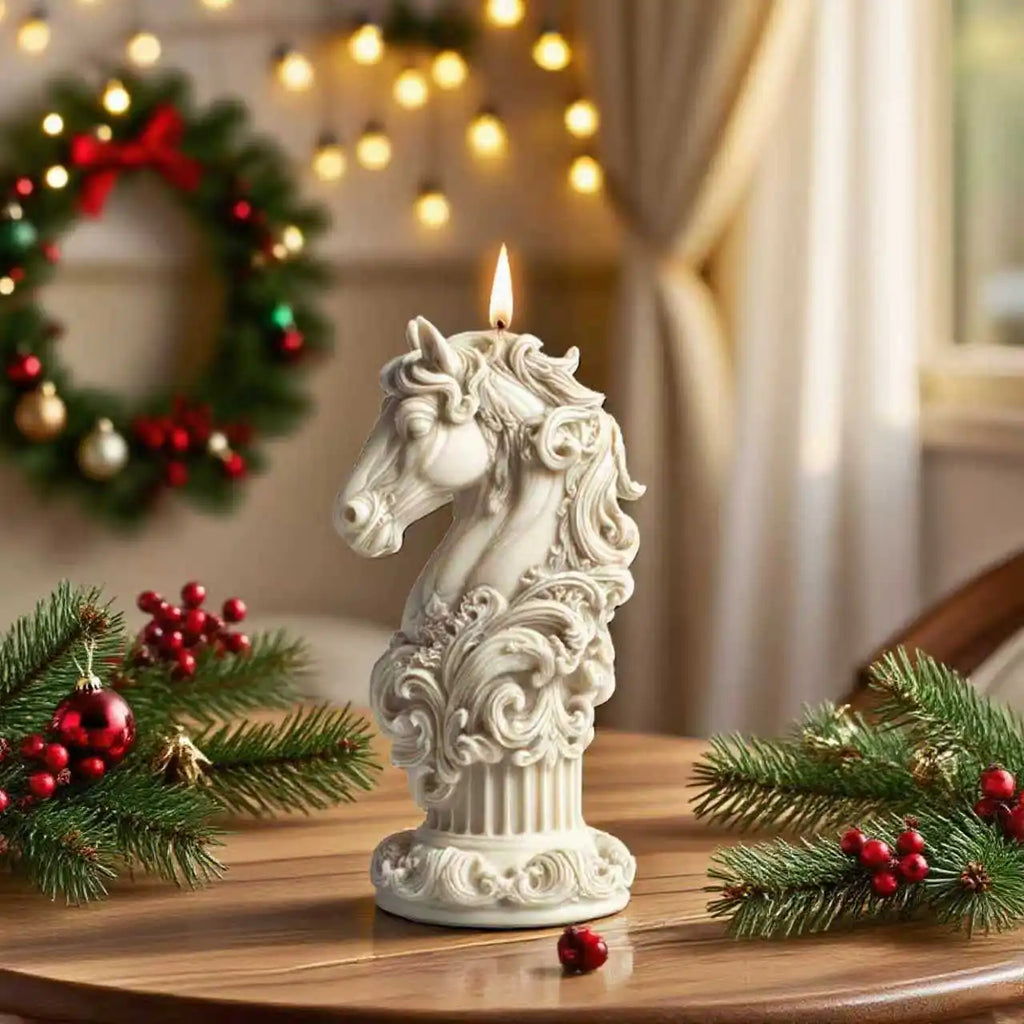 3D Exquisite Horse Head Silicone Mold for DIY Aromatherapy Candle Making Creative Home Decor Craft Mould for Resin Soap
