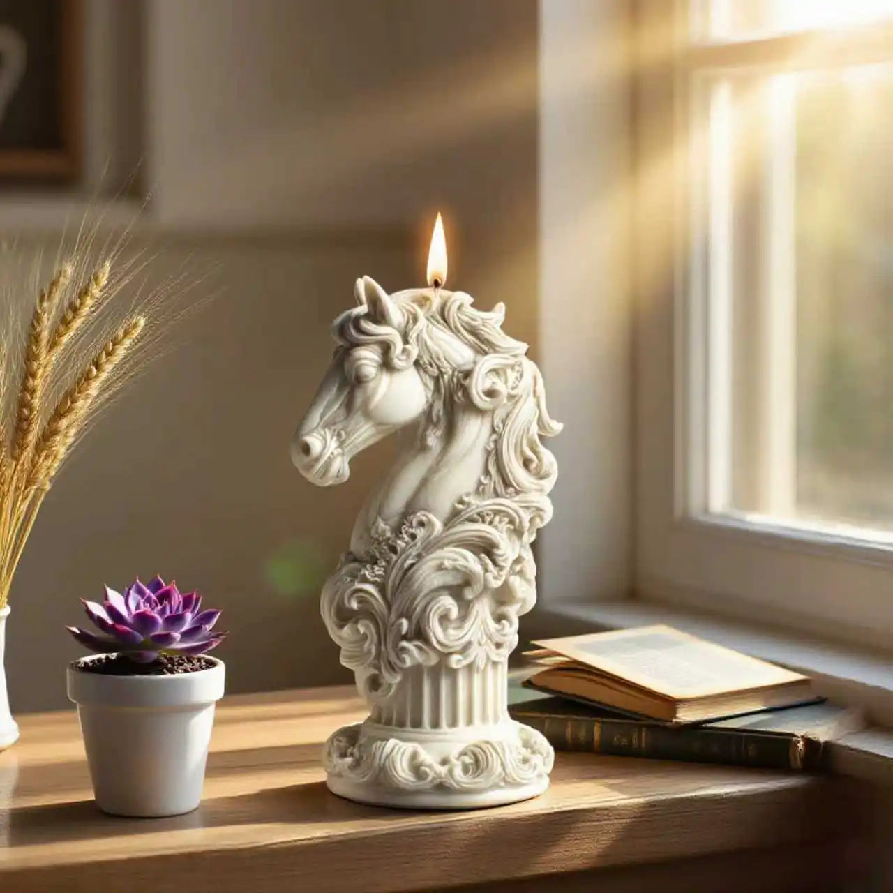 3D Exquisite Horse Head Silicone Mold for DIY Aromatherapy Candle Making Creative Home Decor Craft Mould for Resin Soap