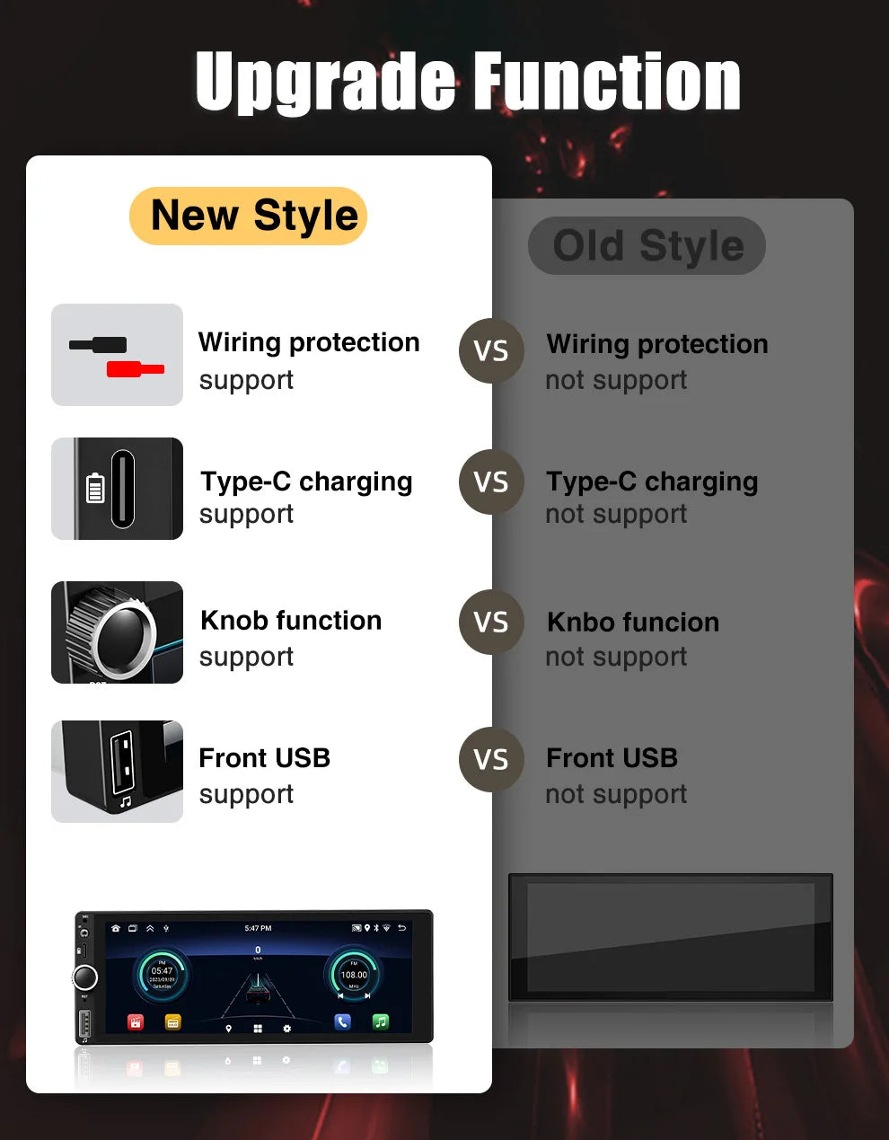 ESSGOO Android Car Stereo (6.86")

🚗 Smart car stereo with Android 14, Bluetooth, CarPlay & GPS. Big screen for smooth navigation.
💶 €129.99 – €159.99